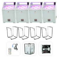 4x Oświetlacz bateryjny PARLED-W15WH LED RGBAW 60W AFX Lihgt+ 4x osłona przeciwdeszczowa gratis