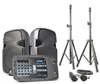 Zestaw nagłośnieniowy 300W 2x kolumna 10'' mikser mikrofon statywy Vonyx