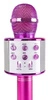 Mikrofon karaoke z głośnikami BT MP3 efekt LED różowy