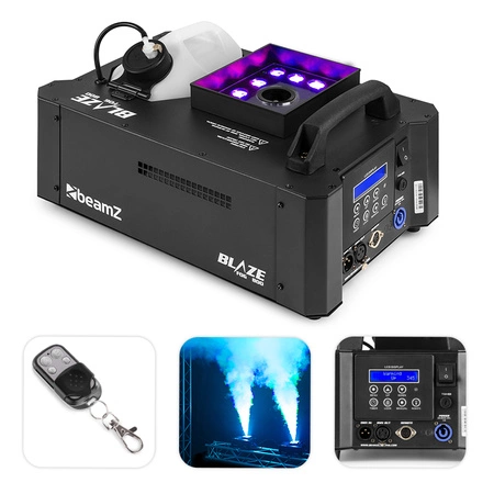 Zestaw: Wytwornica dymu pionowego LED DMX 800W BLAZE800+ płyn do dymu 5l