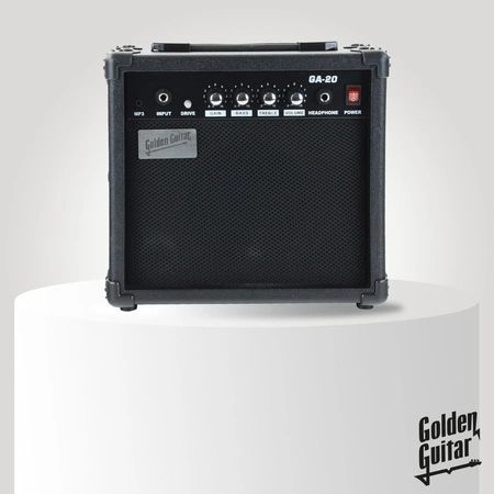 Gitara elektryczna - kompletny zestaw -Golden Guitar STEG-35 Niebiesko-biały