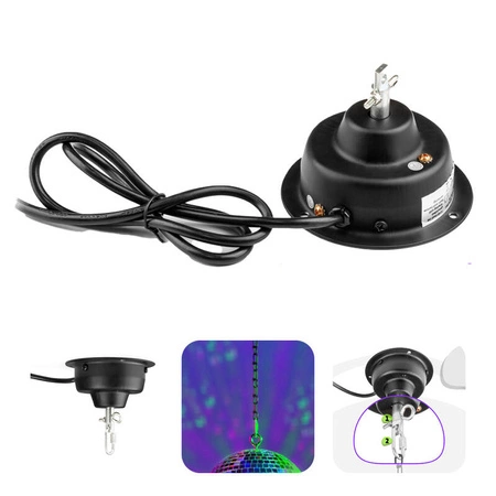 Zestaw: Kula lustrzana 40cm MB40 Fuzzix+ napęd+ pinspot