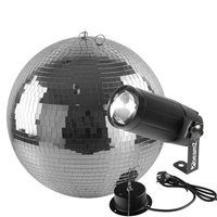 Zestaw: Kula lustrzana 40cm z napędem Firefog + Pinspot LED