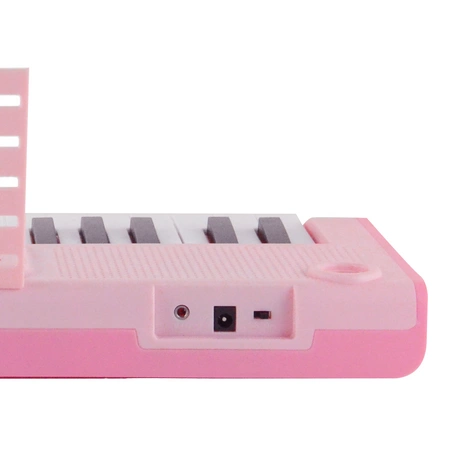 Keyboard 37 klawiszy edukacyjny dla dziecka z mikrofonem na statywie BD-375 BDMusic różowy