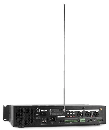 Zestaw: Głośnik sufitowy 8' 100V Power Dynamics CSPB8 + Przewód + Wzmacniacz PA