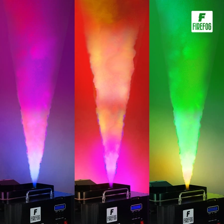 Zestaw: Wytwornica dymu pionowego i poziomego ARES 3000LED Firefog+ płyn 5l