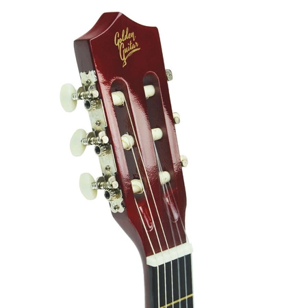 Zestaw: Gitara klasyczna 4/4 38" kolor naturalny Golden Guitar+ akcesoria+ 2x statyw+ podnóżek gitarowy