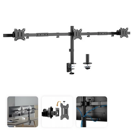 Statyw ramię monitora na 3 ekrany od 17-27'' Audizio MAD30