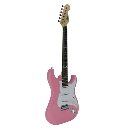 Gitara elektryczna - kompletny zestaw -Golden Guitar STEG-20 Różowa Stratocaster
