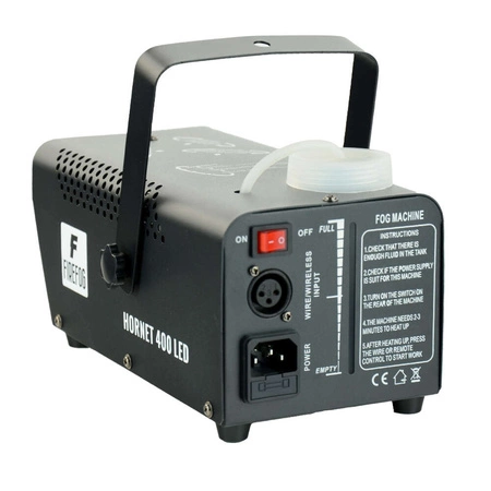 Zestaw: Wytwornica dymu z efektem LED 400W Hornet 400LED 2 piloty Firefog+ płyn5l
