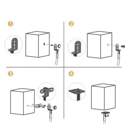 Statyw głośnikowy Audizio HTS12 - regulowana wysokość - zestaw 2 sztuk - czarny