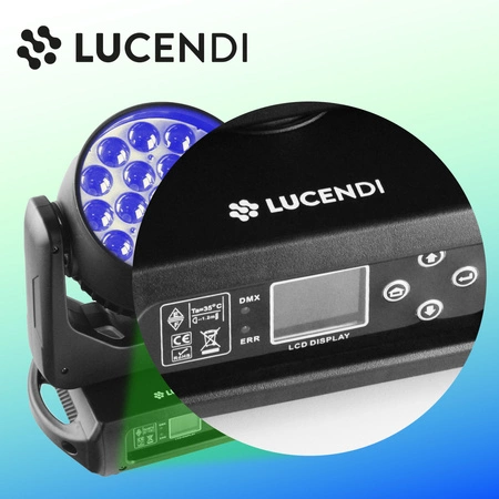 Zestaw: 2x Głowa ruchoma WASHY285 Lucendi+ Case