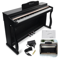 Pianino cyfrowe ze statywem 88 dynamicznych klawiszy NOCTURNO czarne Mielczewski