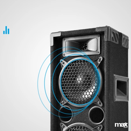 Zestaw: 2x kolumna pasywna 2x 6'' 600W MAX26+ wzmacniacz+ okablowanie