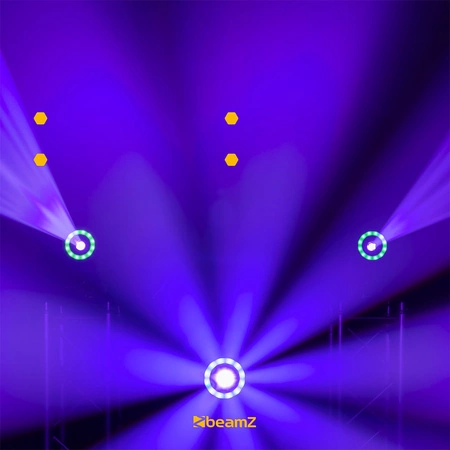 Zestaw: 2x Ruchoma głowa Cobra 100R Spot 100W z pierścieniem Beamz+ case