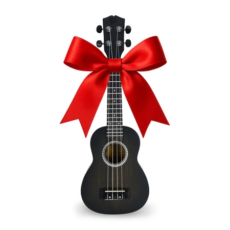 Zestaw: Ukulele sopranowe 21" HRF21 czarne+ akcesoria Golden Guitar