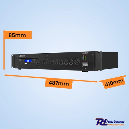 Wzmacniacz miksujący Power Dynamics PRC120 100V z CD 120W