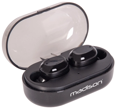 Słuchawki dokanałowe bluetooth ETWS150-BK Madison