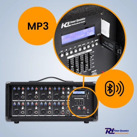 Powermikser 8-kanałowy PDM-C805A Power Dynamics
