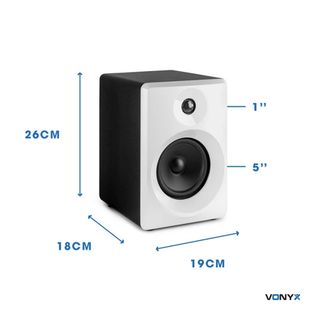 Vonyx SMN50W aktywne monitory studyjne głośniki 140W - białe