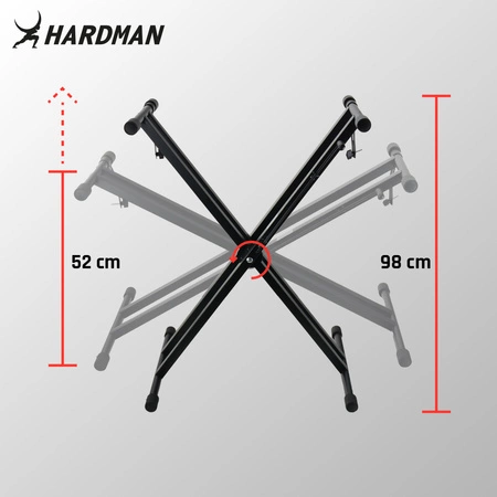 Podwójny statyw pod keyboard 52-98cm HR-DBKS1 Hardman