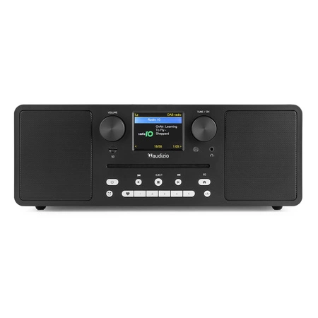 Miniwieża Audizio CD/BT/DAB+/radio internetowe czarne