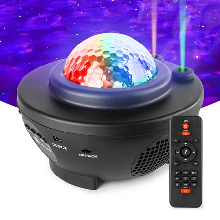 Zestaw imprezowy/ Kula plazmowa + Projektor z głośnikiem półkula SkyNight BT IRC R/G