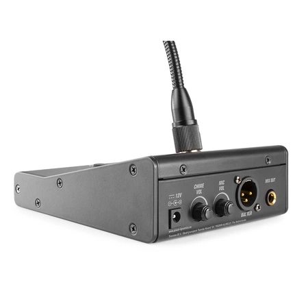 Zestaw czarnych głośników naściennych 12 x 4" BC40V z mikrofonem konferencyjnym biurkowym