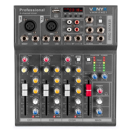 Mikser 4-kanałowy mikser VMM-F401 Vonyx