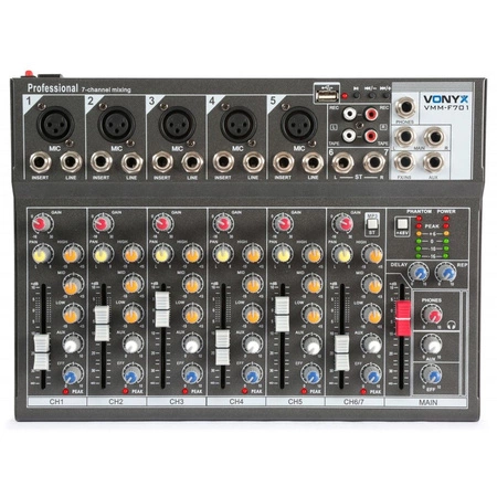 Mikser 7- kanałowy VMM-F701 Vonyx