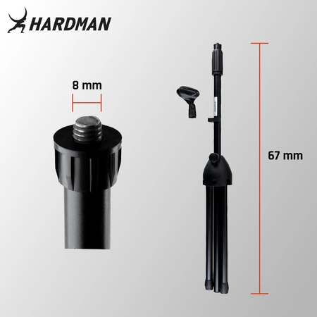 Statyw mikrofonowy podłogowy prosty z uchwytem 84-140 cm HSMB1 Hardman
