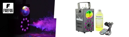 Zestaw: Wytwornica dymu z efektem LED i Jelly Ball SATURN+ płyn do dymu 1l