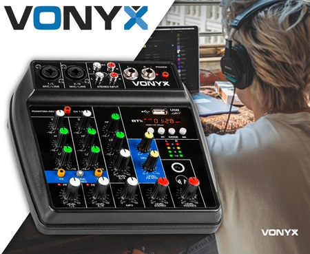 Mikser analogowy USB BT VMM100 Vonyx