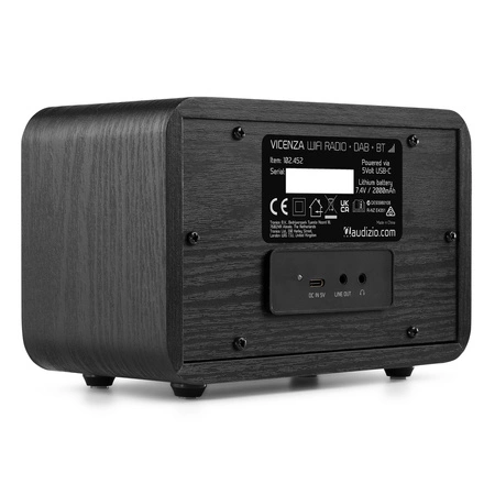 Radio internetowe Vicenza WIFI DAB+ FM akumulator czarne
