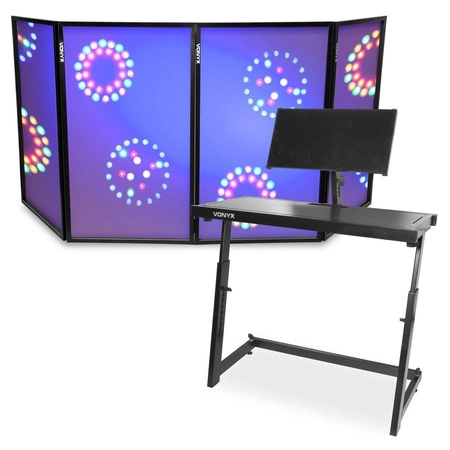 Zestaw mobilny DJ Vonyx: Statyw pulpit+ składany parawan