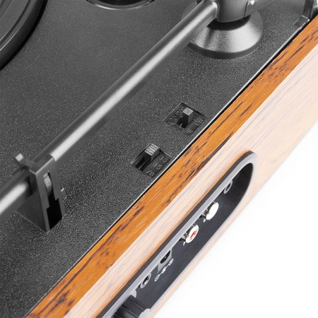 Gramofon Fenton RP170L z Bluetooth i etui na płyty - Lightwood