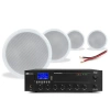 Zestaw białych głośników instalacyjnych 4 x 6.5" CSPB6 100V z wzmacniaczem