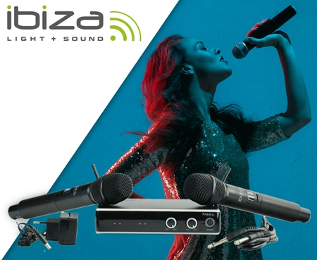 Zestaw mikrofonów bezprzewodowych do ręki UHF+ odbiornik 863.9 & 864.9MHZ