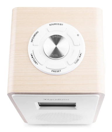 Przenośne radio DAB+ Modena z akumulatorem 2000 mAh BT5.0 jasne drewno