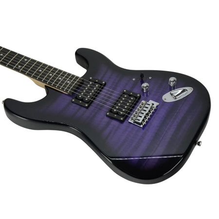 Gitara elektryczna - kompletny zestaw -Golden Guitar STEG-35 Ciemny Fiolet