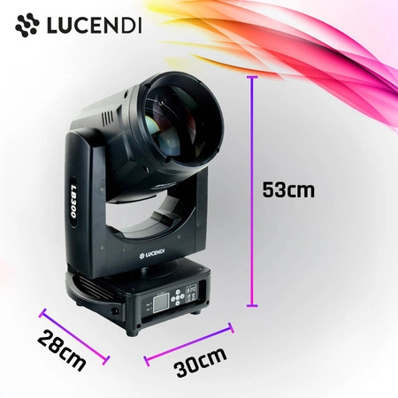 Zestaw: 2x Głowa ruchoma LB300 Beam 300W LED Lucendi+ dedykowane case