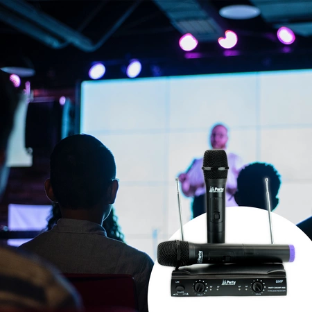 Bezprzewodowy zestaw 2x mikrofon PARTY-200UHF-MKII