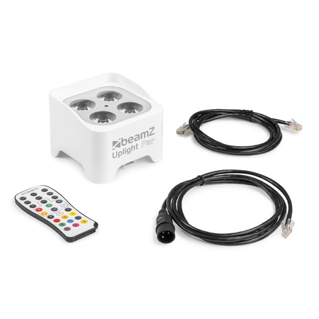Zestaw: 4x Oświetlacz bateryjny BBP90W Par 4x 4W RGB-UV LED Beamz+ dedykowane case