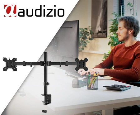 Podwójne ramię do monitora na sprężynie gazowej 13"-32" CMA20 Audizio