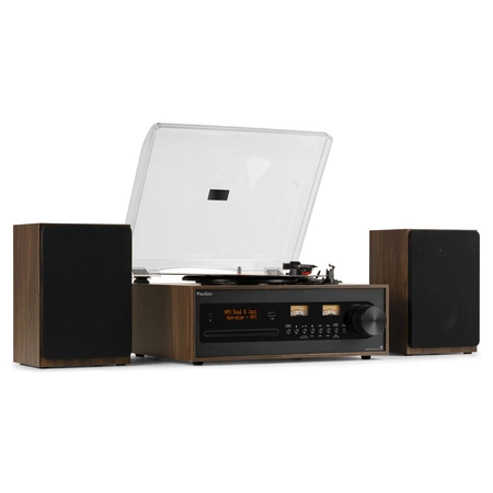 Gramofon retro Boston CD USB radio DAB głośniki Audizio