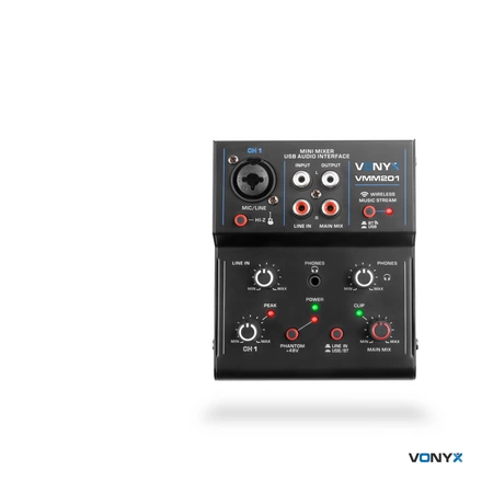 Mikser 2-kanałowy USB VMM201 Vonyx