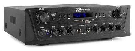 Wzmacniacz audio PV220BT 2 strefowy 100W USB SD BT FM LED pilot Power Dynamics