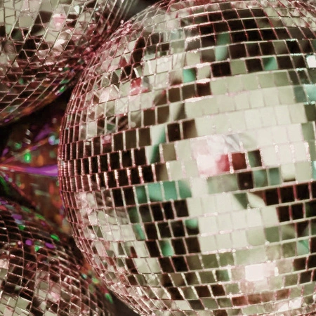 Kula lustrzana 20 cm - różowo złota