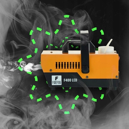 Zestaw: Wytwornica dymu z efektem LED 400W F400LED dwa piloty Firefog+ płyn 5l