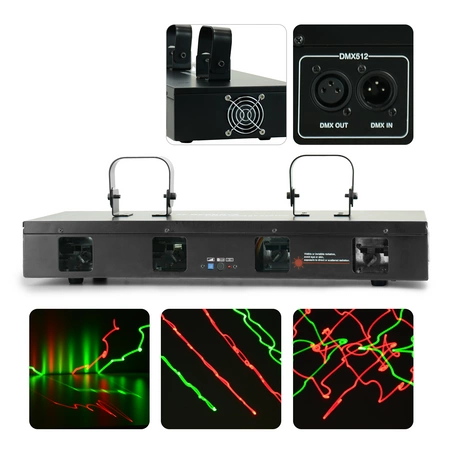 Laser 4-oknowy RG czerwono-zielony
